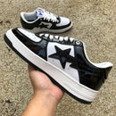 A Bathing Ape Bape Sta Patent Leather Black White