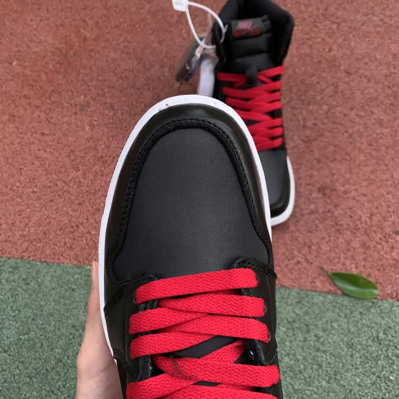 Air Jordan 1 Retro High Black Satin Gym Red