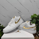 Air Jordan 1 Low White Metallic Gold